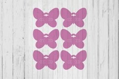 Butterfly hoop Earrings card template svg png ai files Product Image 1