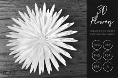 3D Flower SVG Cut Files - Flower SVG - Layered Flower DXF - Free Design of The Week Product Image 4