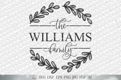 Family Last Name SVG | Farmhouse Wreath Sign SVG Product Image 2