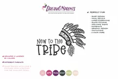 New to the Tribe SVG | Boho Headdress SVG| Tribal Design Product Image 2