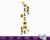 Welcome Svg | Sunflower Svg | Sunflower Welcome Porch Sign Product Image 2