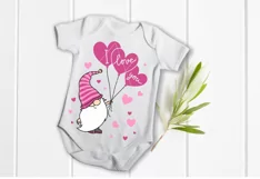 Valentine gnome I love you svg heart, Valentines day cutfile Product Image 2