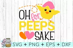 Oh For Peeps Sake SVG DXF PNG EPS Cutting Files Product Image 1