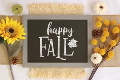 Happy Fall SVG Cut File - Fall Farmhouse SVG PNG DXF EPS Product Image 3