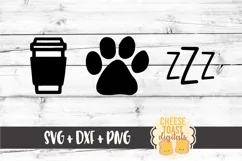Coffee Dogs Naps SVG PNG DXF Cutting Files Product Image 2
