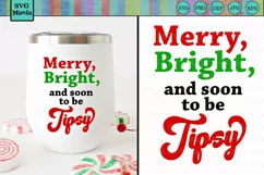 Christmas Wine Glass SVG File, Funny Wine Glass Decal SVG Product Image 1