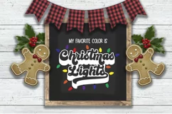 My Favorite Color is Christmas Lights SVG - PNG, DXF, EPS Product Image 4