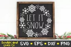 Let it Snow SVG - Winter SVG - SVG - PNG - EPS - DXF Product Image 1