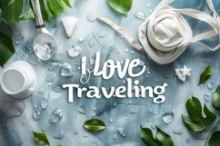 I Love Traveling Background Wallpaper Product Image 1