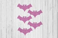 Bat hoop Earrings card template svg png ai files Product Image 1