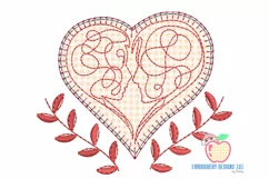 Heart With The Face Of Man And Woman Applique Product Image 2