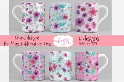 Floral designs for mug sublimation 11 oz template Product Image 2