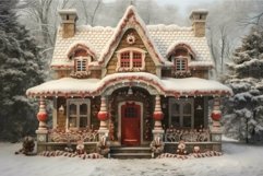 Enchanted winter cottage covered in snow Product Image 1