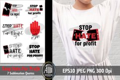 Stop Hate For Profit. Sublimation Quote. Product Image 1