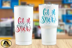 Christmas SVG PNG EPS DXF Let It Snow SVG Christmas Quotes Product Image 5
