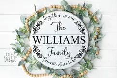 Together Is Our Favorite Place To Be Family Name Sign SVG Product Image 1
