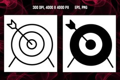 Two Target Icons with Dart. Darts Product Image 1