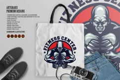 Gym Fitness Club Center Mascot SVG Illustrations Product Image 4