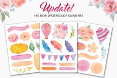 Romantic Pack.Watercolor and Doodles Product Image 4