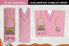 RN Nurse day 20 Oz. Skinny Tumbler sublimation Product Image 3