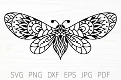 Butterfly svg, butterfly mandala, butterfly zentangle moth Product Image 1