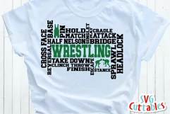 Wrestling SVG | Wrestling Word Art | Shirt Design Product Image 1