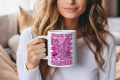 Peace Out Cancer | Breast Cancer Awareness Sublimation Png Product Image 3