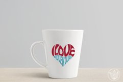 I love adventure Cut File | Heart Word Art Product Image 2