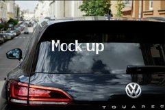 Car window mockup outdoors | Car vinyl decal mockup Product Image 1