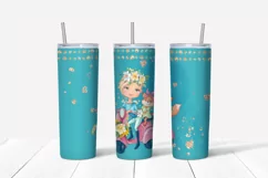 Spring sublimation design. Skinny tumbler wrap design. Product Image 3