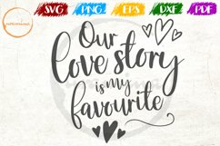 Our Love Story Is Love Couple Anniversary Quote Art Product Image 1