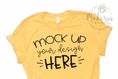 Mock up Bella Canvas 3001 Heather Yellow Gold Unisex Mockup Product Image 1