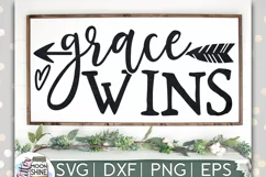 Grace Wins SVG DXF PNG EPS Cutting Files Product Image 1