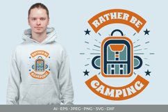 Rather be Camping Hand Lettering SVG Product Image 1