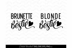 Besties SVG, blonde SVG, Brunette svg, Best Friend SVG Product Image 2