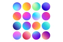Rounded holographic gradient sphere button. Multicolor fluid Product Image 1