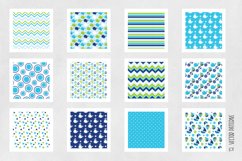 Nautical Whales Patterns collection, digital papers Product Image 5