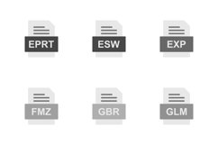 Set Of File Formats Icons Product Image 1
