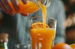 Orange Juice in Glass Background Product Image 1