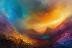 Abstract Colorful Mountains Background Wallpaper Product Image 1