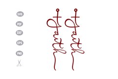 Earrings Template SVG Product Image 1