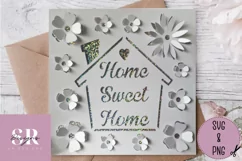 3D Home sweet home card | Paper cutting | Home sweet home Product Image 4