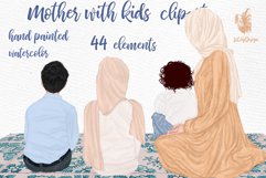 Muslim mother and children clipart Hijab clipart islamic Product Image 1