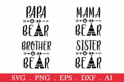SALE! Arrow mama bear svg, papa bear svg, brother bear svg Product Image 1
