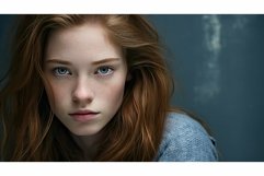 close blue gray background portrait Product Image 1