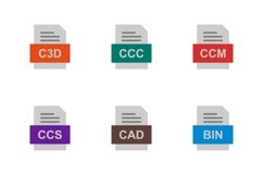 Set Of File Formats Icons Product Image 1
