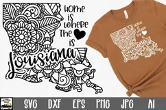 Louisiana Mandala SVG File - Home is Where the Heart Is SVG Product Image 1