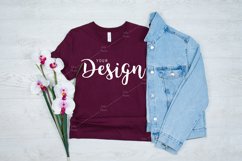 Bella Canvas 3001 Maroon T-shirt Mockup Unisex Tee Mockup Product Image 1