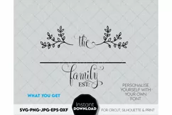 Monogram SVG, Family name SVG, Family svg, Last name svg Product Image 3