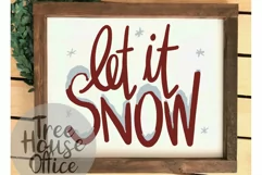 Let It Snow Christmas Song Quote Saying Holiday SVG DXF PNG Product Image 4